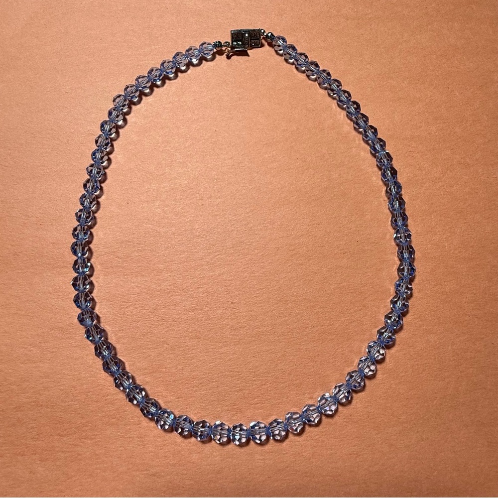 Elegant Swarovski Blue Crystal Necklace